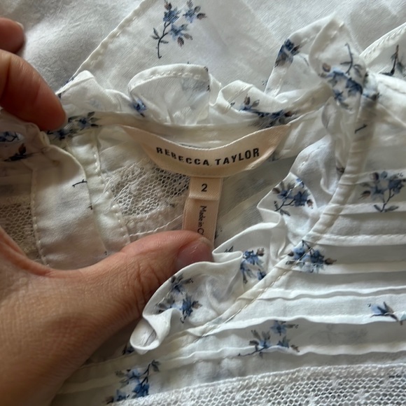 Rebecca Taylor Ruffle Floral Dress Size 2 - Picture 7 of 12